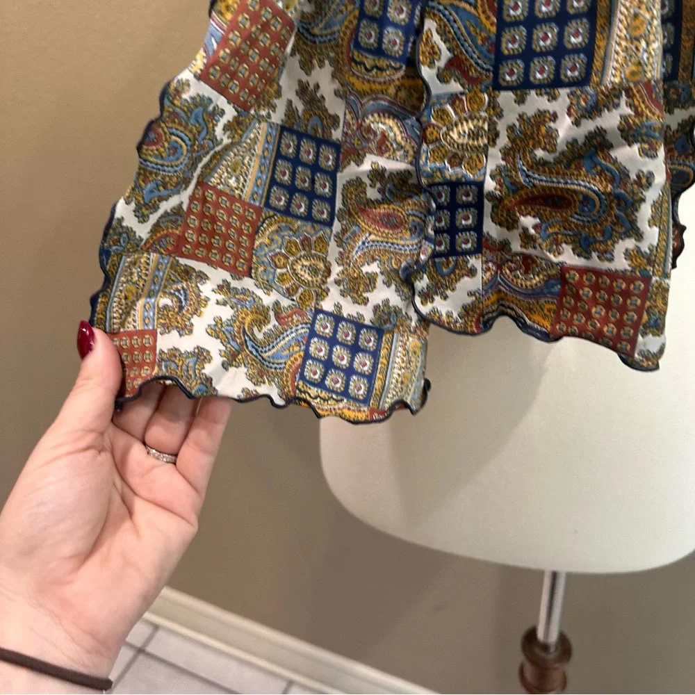 Multicolor Paisley Patchwork Scarf Neck Tie Paisley Vintage